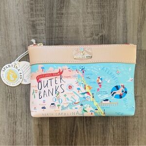 Spartina 449 Outer Banks Map Clutch/Wristlet New With Tags!